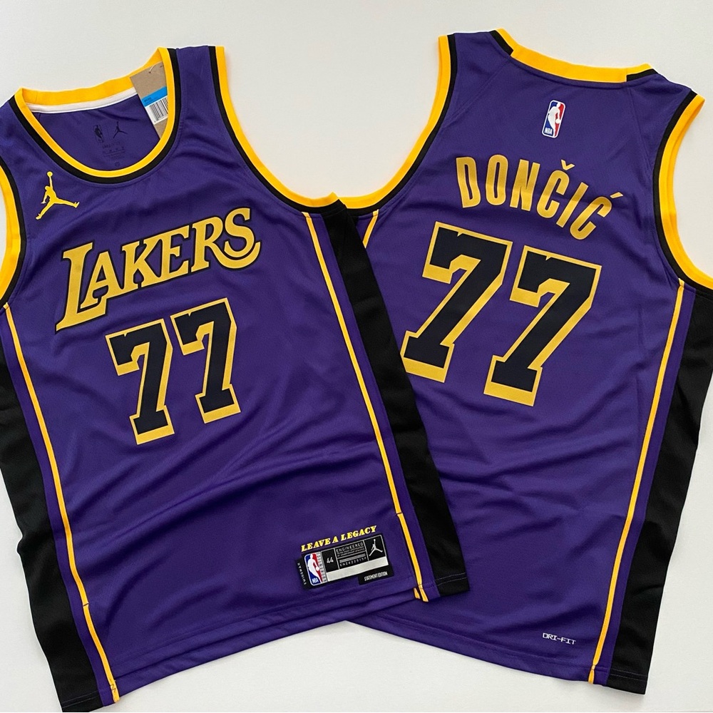 Luka Doncic Lakers Purple Jersey size S to 2XL